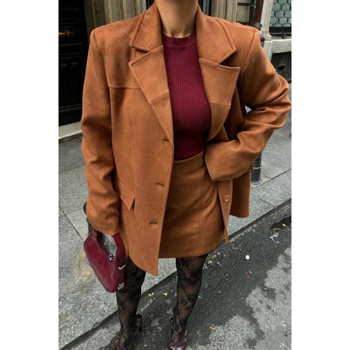 Mini Etekli Süet Takım 9935