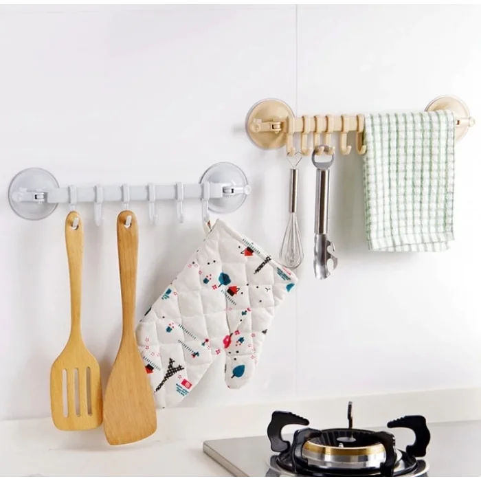 Mutfak Banyo Askısı Vantuzlu Kancalı