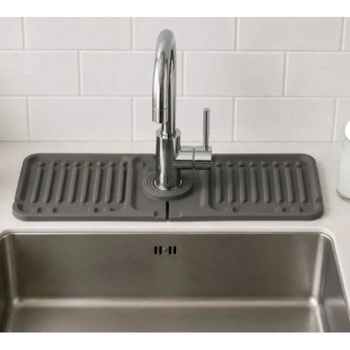 Mutfak Banyo Lavabo Kenarı Silikon Mat Gri