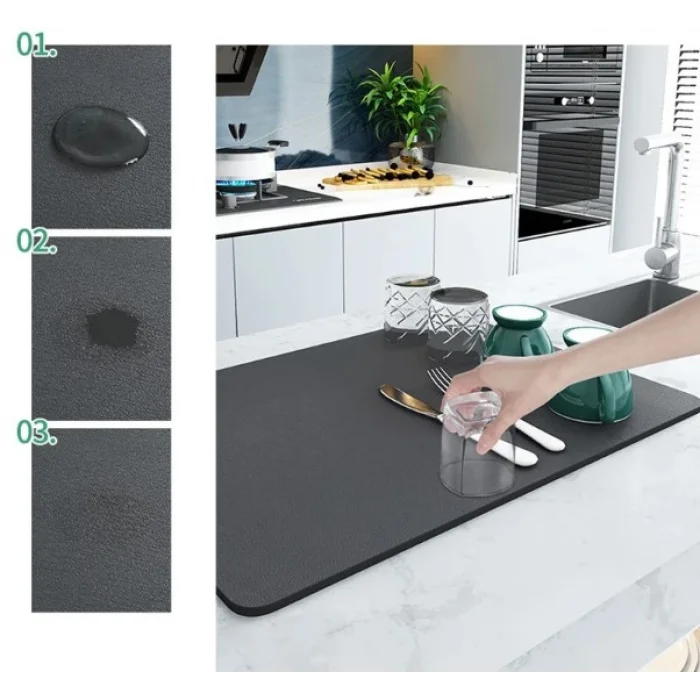 Mutfak Tezgah Üstü Su Emici Mat 35x50 cm