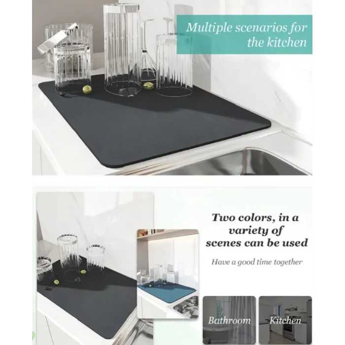 Mutfak Tezgah Üstü Su Emici Mat 35x50 cm