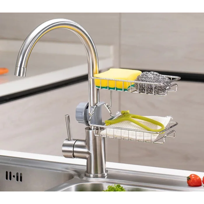 Mutfak ve Banyo Organizer Demir Raf İki Kat