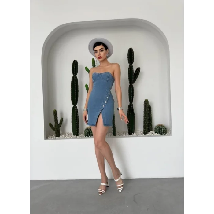 Nerg Düğme Detaylı Elbise