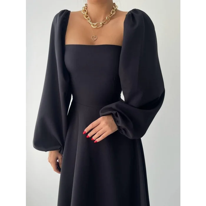 Nouna Balon Kol Elbise