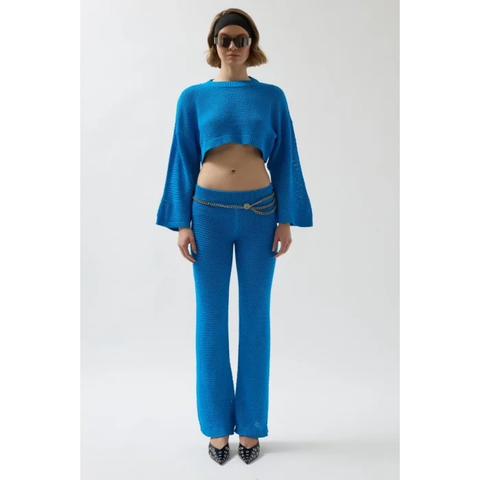 Oversize Triko Bluz Pantolon Takım