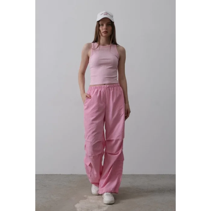Paraşüt Cargo Pantolon - Pembe