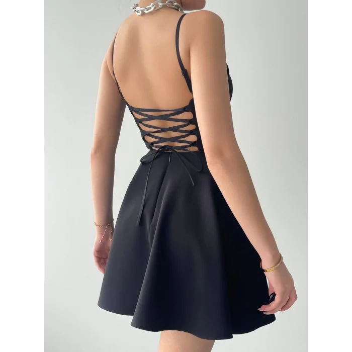 Pole İp Askılı Elbise