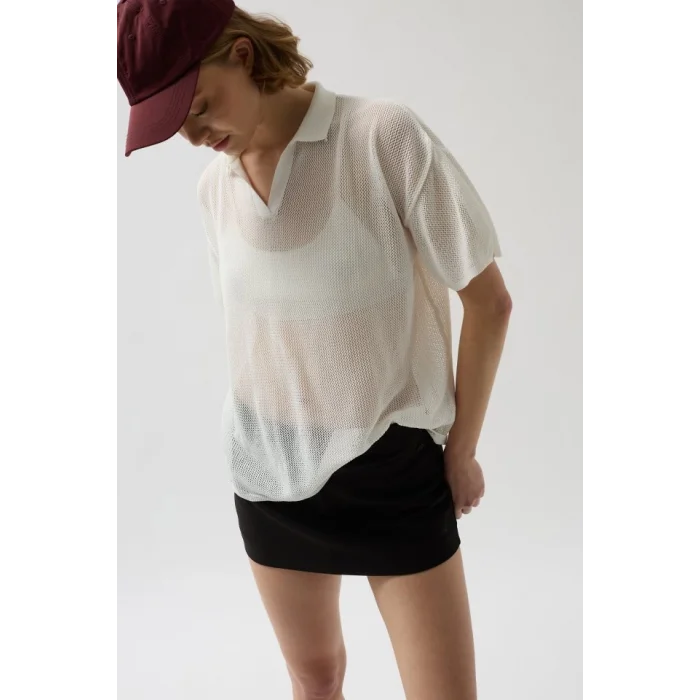 Polo Yaka TransparanT-Shirt