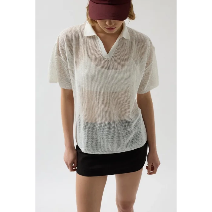 Polo Yaka TransparanT-Shirt