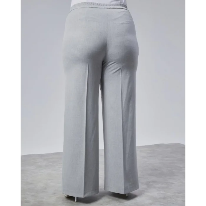 Poly Viscose Full Lycra Beli̇ Lasti̇kli̇ Battal Pantolon