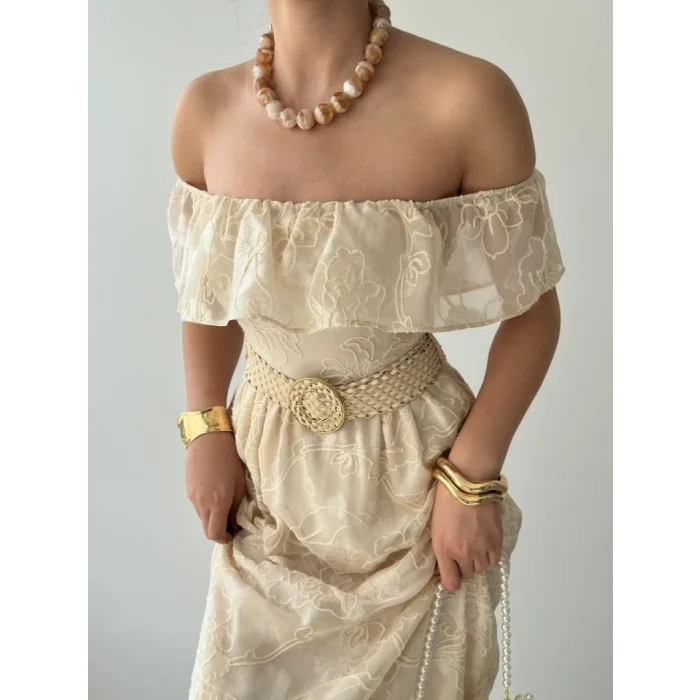 Reget Kemerli Elbise