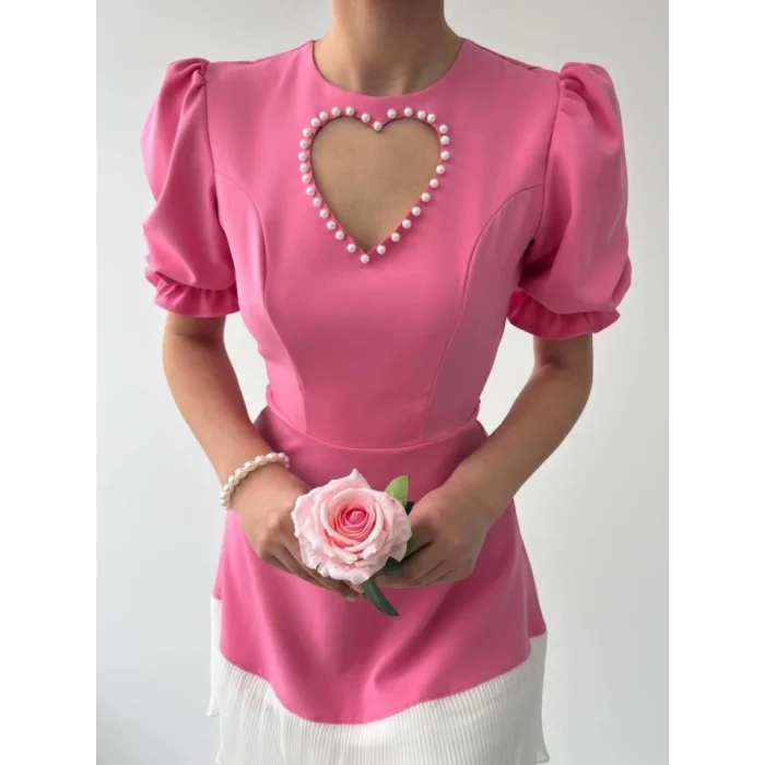 Safe Kalp Detaylı Elbise