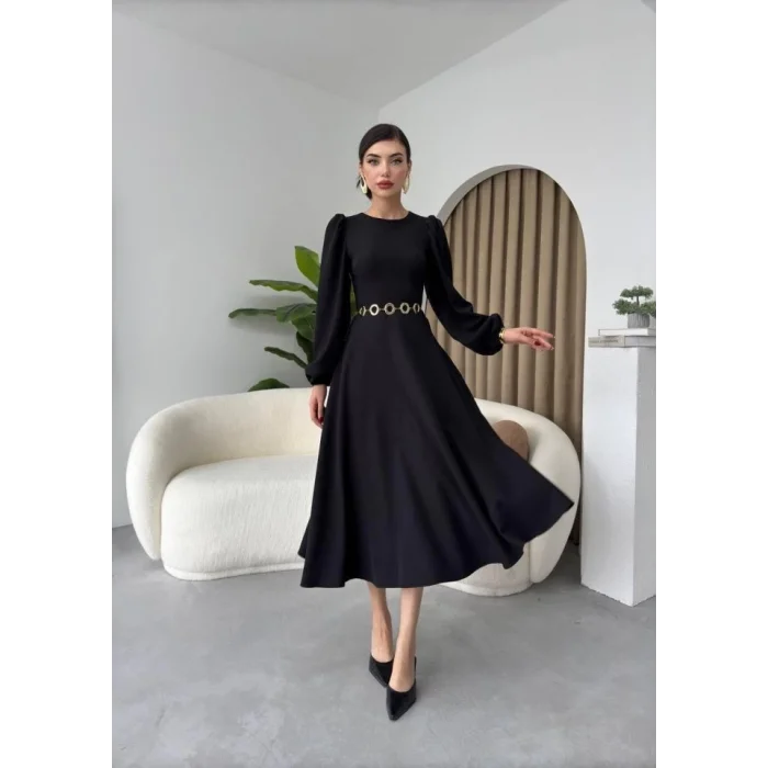 Sali Balon Kol Elbise