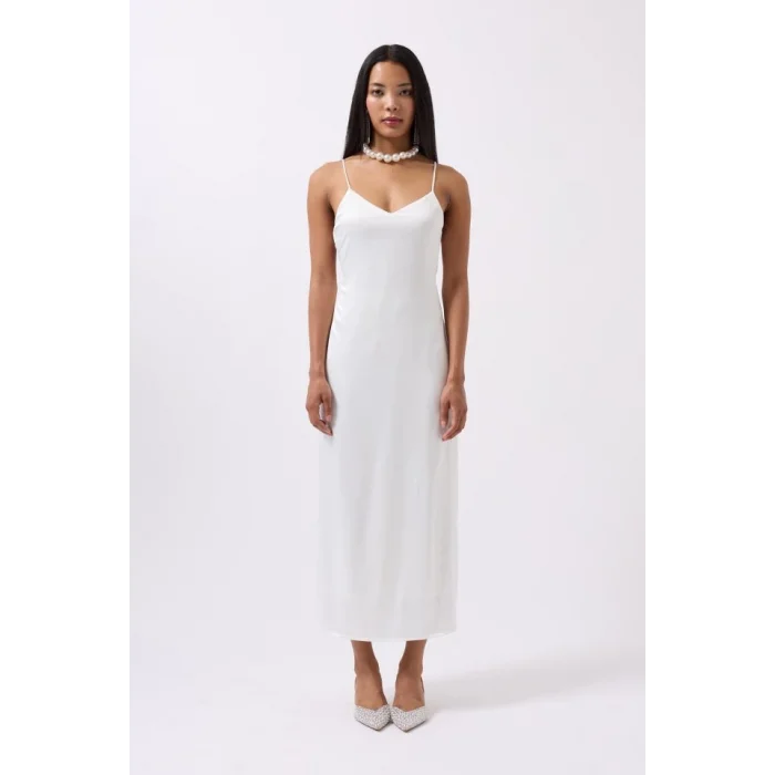 Saten İnce Asklı Elbise