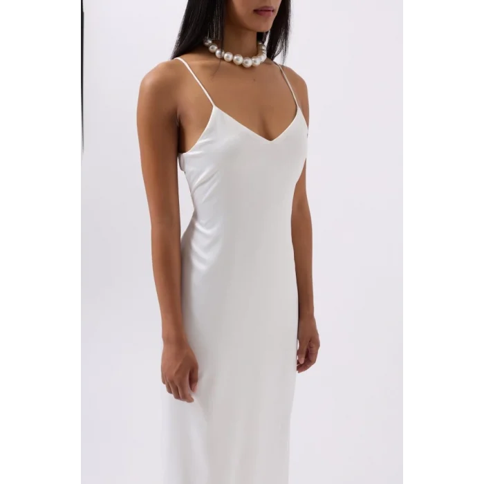 Saten İnce Asklı Elbise