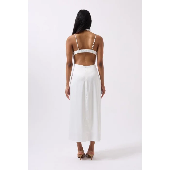 Saten İnce Asklı Elbise