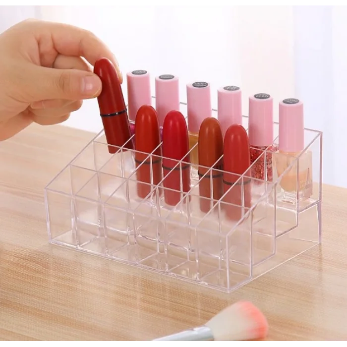 Şeffaf 24 Bölmeli Makyaj Organizeri