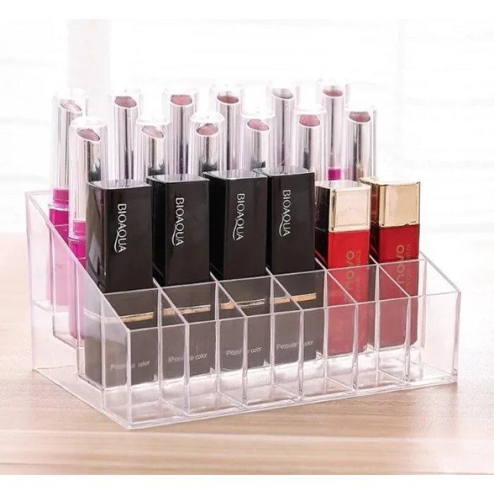Şeffaf 24 Bölmeli Makyaj Organizeri