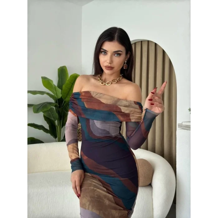 Sevilla Madonna Yaka Tül Elbise