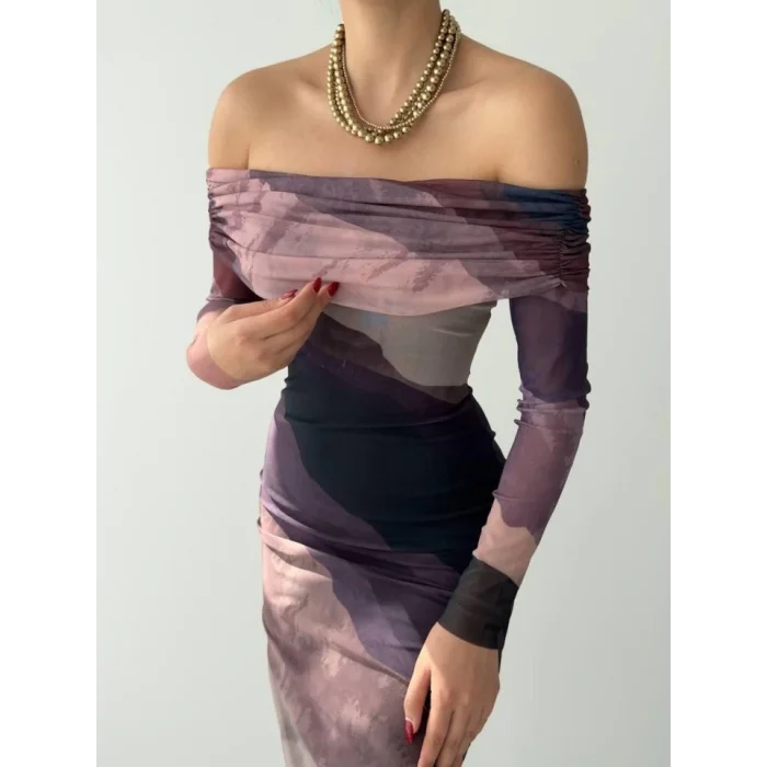 Sevilla Madonna Yaka Tül Elbise