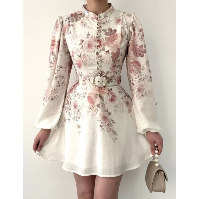 Simsor Çiçekli Elbise