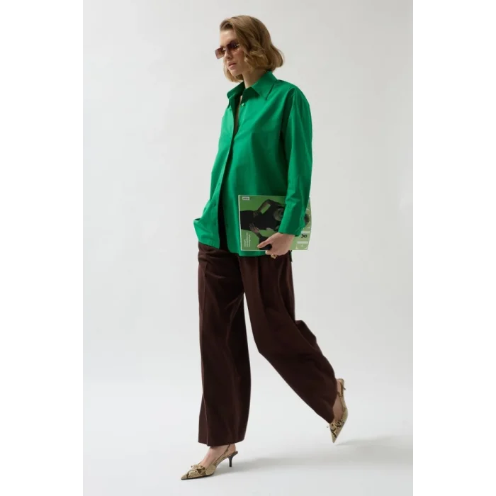 Sırt Dekolteli Bağcıklı Gömlek