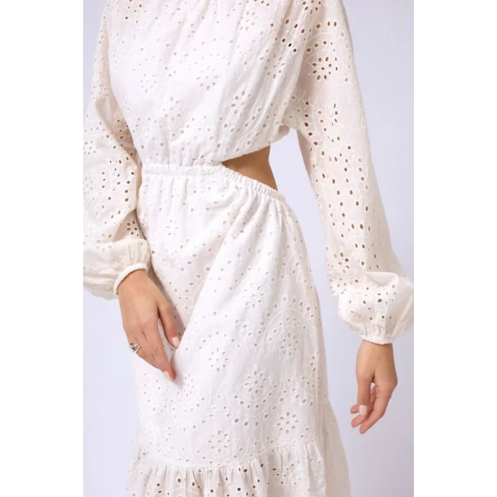 Sırt Dekolteli Brode Elbise