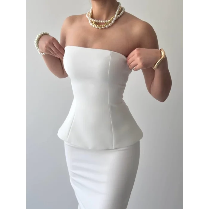 Spas Straplez Elbise