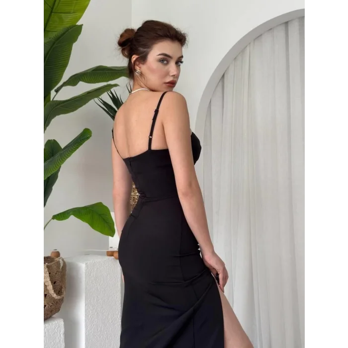 Stor Gül Detaylı Elbise