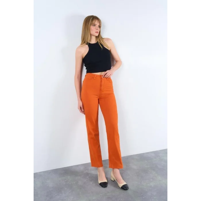 Strong Düz Pantolon - Oranj