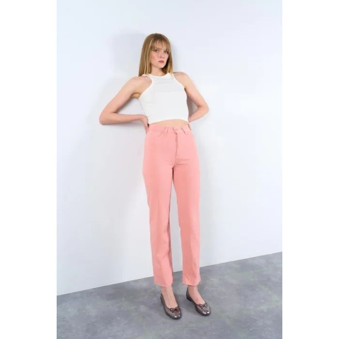 Strong Düz Pantolon - Pudra