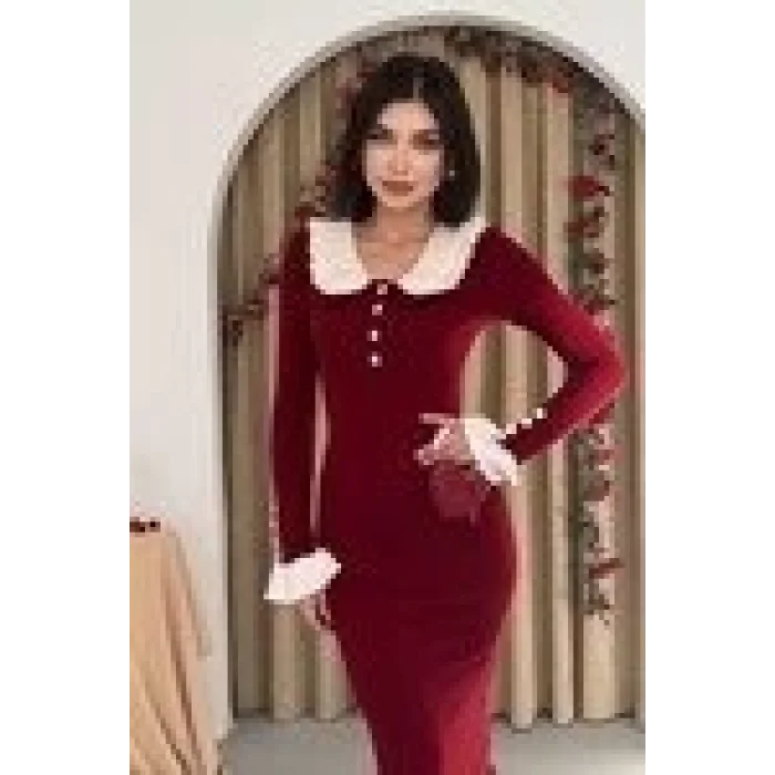 Sura Bebe Yaka Elbise