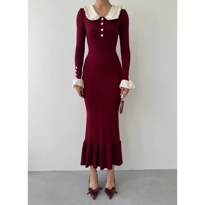 Sura Bebe Yaka Elbise