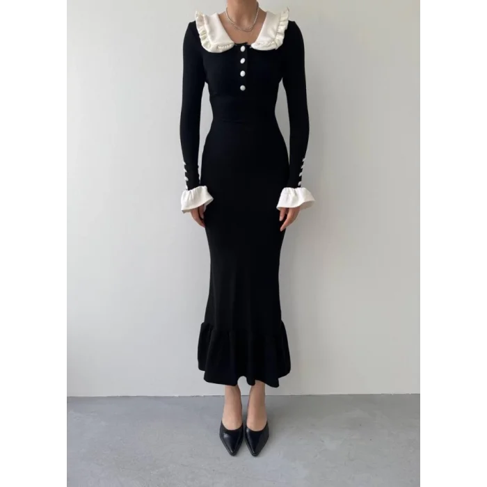 Sura Bebe Yaka Elbise