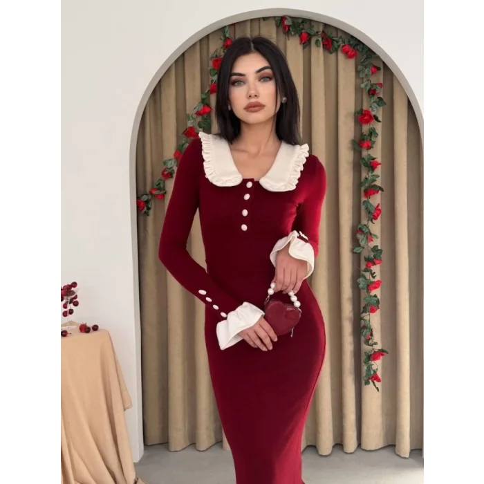 Sura Bebe Yaka Elbise