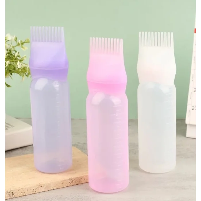 Taraklı Saç Boyama ve Bakım Yağı Uygulama Şişesi