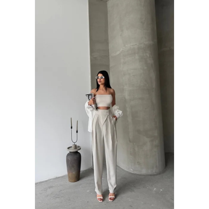 TASARIM PANTOLON - Bej