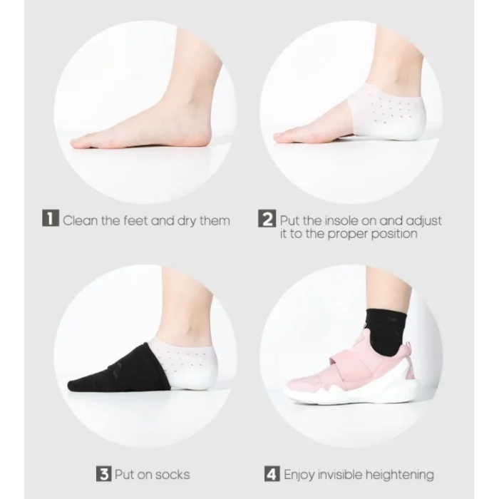 Topuk Yükseltici Topuk Çorabı Ten Rengi