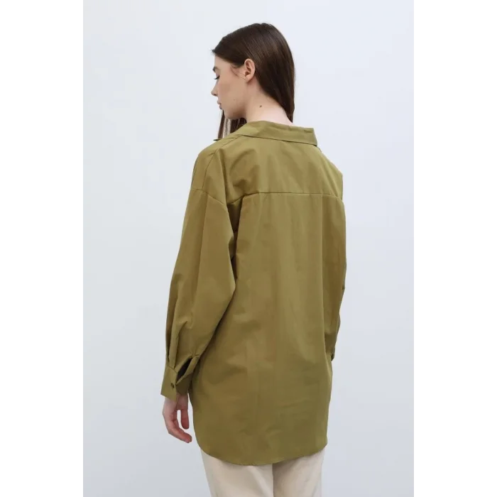 Uzun Kol Gömlek - Koyu Haki