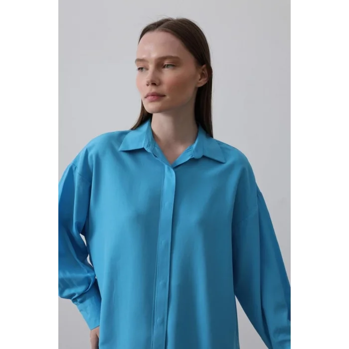 Uzun Kol Gömlek - Turkuaz