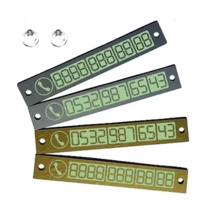 Vantuzlu Fosforlu Telefon Plakası Parktel