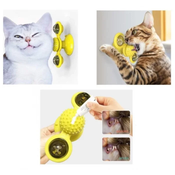 Vantuzlu Kedi Oyun Topu Yel Değirmeni