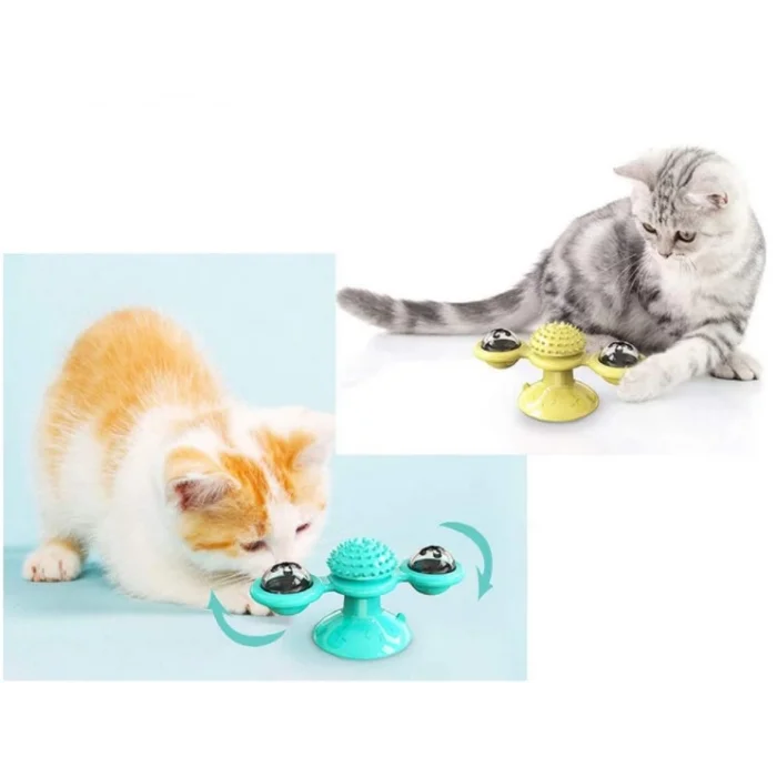 Vantuzlu Kedi Oyun Topu Yel Değirmeni