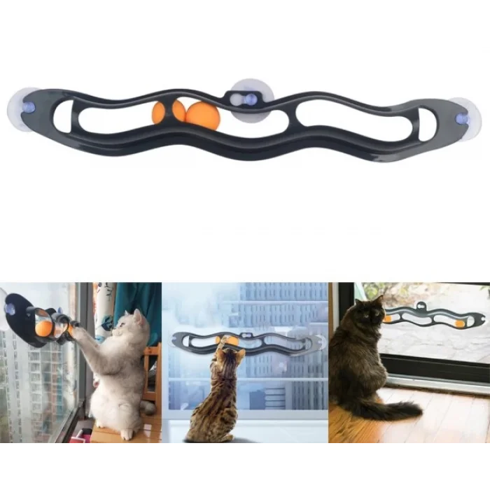 Vantuzlu Kedi Oyun Tüneli 54cm Tek Katlı