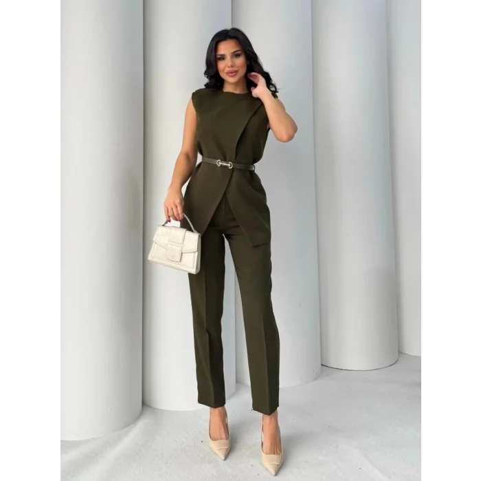 Vatkalı Ceket Pantolon İkili Takım