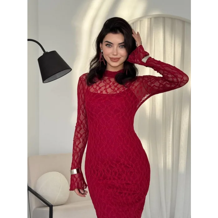 Vedo Çiçek Detaylı Elbise