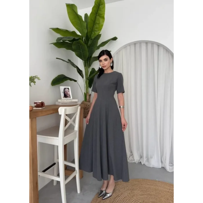 Wera Pliseli Midi Elbise