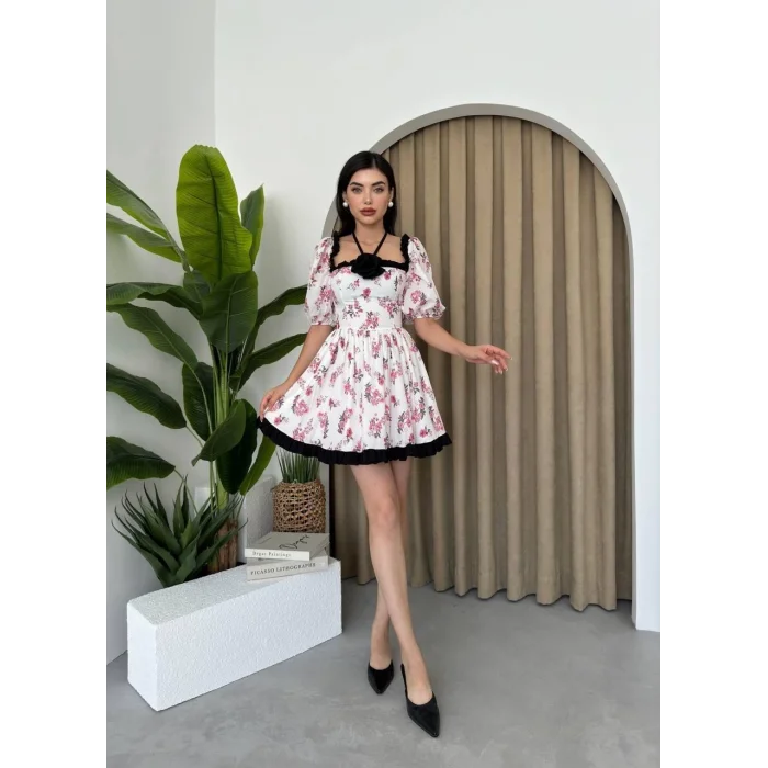 Wismar Gül Detay Elbise