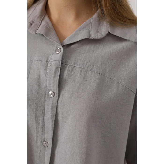 Yarım Kol Gömlek - Gri