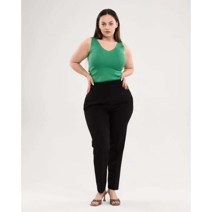 Yüksek Bel Battal Pantolon